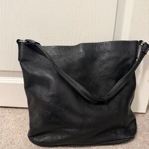Leather roots hobo purse